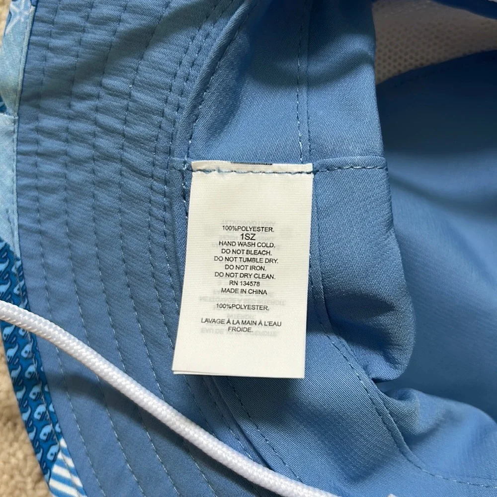 Vineyard Vines | Blue Patchwork Reversible Bucket Sun Hat